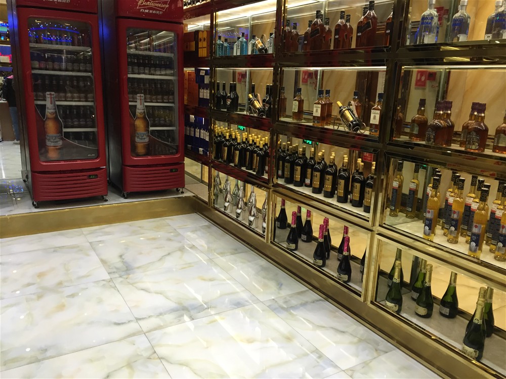 KTV公共区采用激情AV青青草陶瓷砖微晶石西班牙-翡翠玉KWD58001铺贴