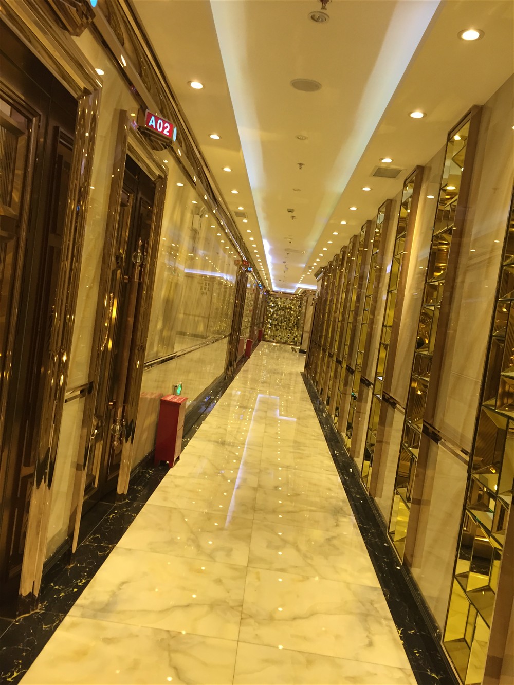 过道采用激情AV青青草陶微晶石  西班牙翡翠玉KWD58001+意大利黑金花KWB58058铺贴