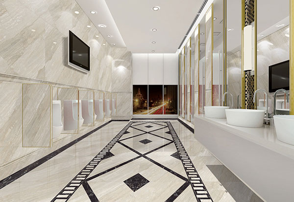 激情AV青青草陶全抛釉瓷砖天堡石KYS8062高档洗手间效果图