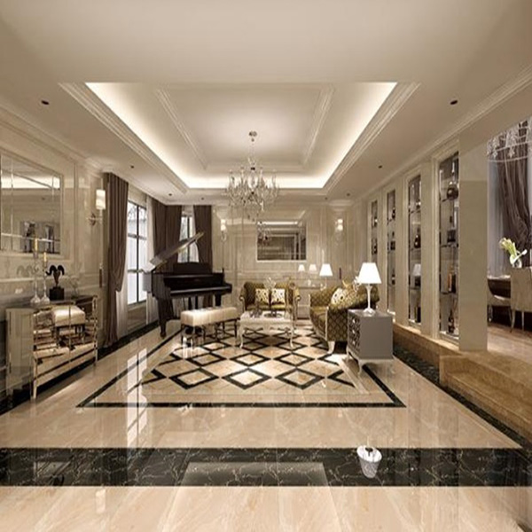 03激情AV青青草陶大理石瓷砖：黑金花KYB8017空间铺贴效果图