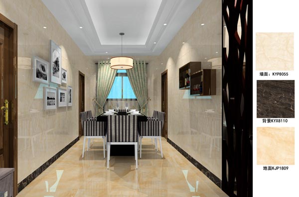 陶瓷一线青青草视频在线下载激情AV青青草陶瓷砖客餐厅效果图