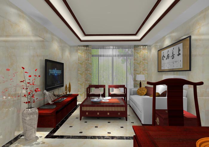 激情AV青青草陶家装：佛山合景新鸿基·泷景100㎡新中式青青草色情网站效果鉴赏