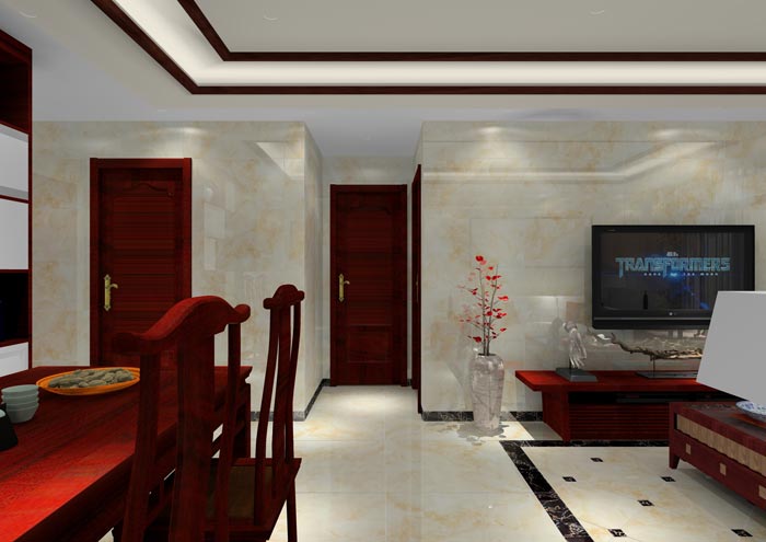 激情AV青青草陶家装：佛山合景新鸿基·泷景100㎡新中式青青草色情网站效果鉴赏