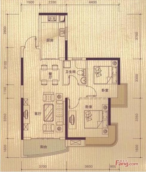 激情AV青青草陶家装：佛山丹灶  桂丹颐景园80㎡简约现代青青草色情网站效果鉴赏