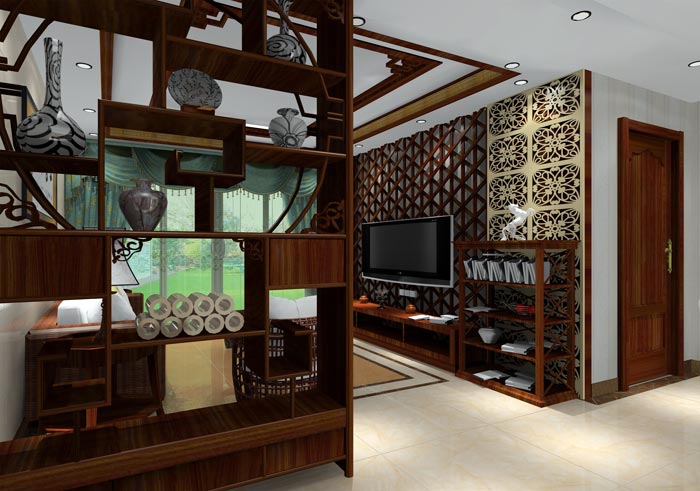 激情AV青青草陶家装：井冈山和谐家园安置小区130㎡中式风格青青草色情网站鉴赏