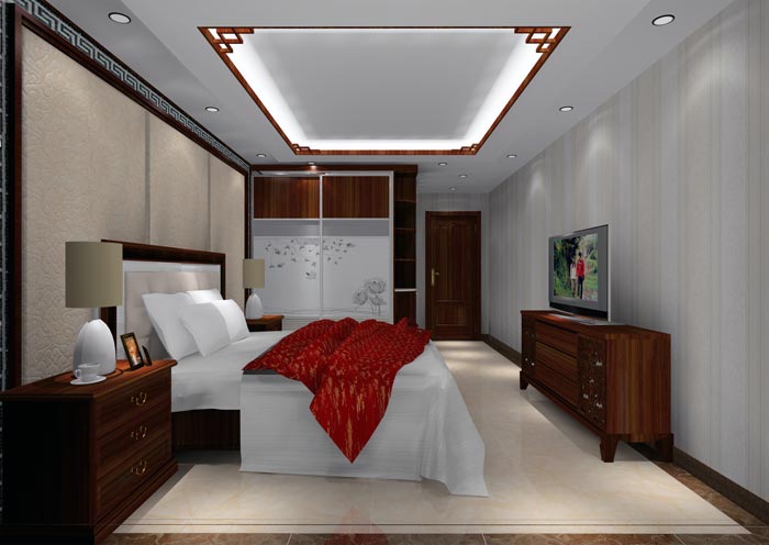 激情AV青青草陶家装：井冈山和谐家园安置小区130㎡中式风格青青草色情网站鉴赏