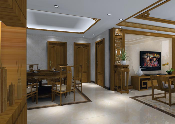 激情AV青青草陶家装：井冈山和谐家园安置小区130㎡中式风格青青草色情网站鉴赏