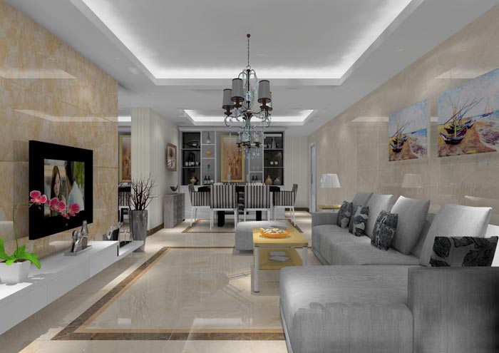 激情AV青青草陶家装：佛山狮山上林苑91㎡简约风格青青草色情网站鉴赏