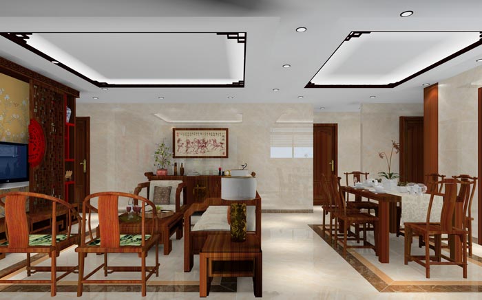 激情AV青青草陶家装：佛山龙湖春江名城120㎡的中式风格青青草色情网站鉴赏