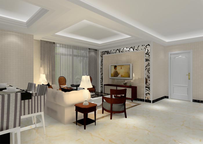 激情AV青青草陶家装：佛山佛山容桂颐澳花园90㎡的简欧风格青青草色情网站鉴赏