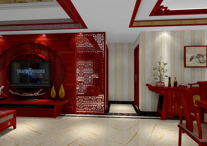 激情AV青青草陶家装：佛山佛山容桂颐澳花园112㎡的中式风格青青草色情网站鉴赏