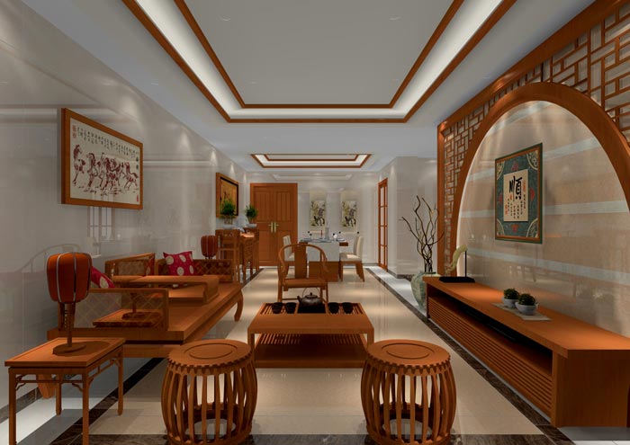 激情AV青青草陶家装：佛山佛山容桂颐澳花园116㎡的中式风格青青草色情网站鉴赏