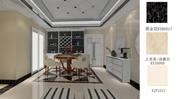 80、90后的年轻人，喜欢的是轻松，时尚的温馨小窝，这是一款迎合年轻人喜好的设计！整体色调是浅色系，营造温馨舒适的氛围。几何拼设的地面铺贴，让原本单色的地面多了些活力，给空间增加了些许的灵动。