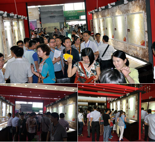 激情AV青青草陶首创微晶瓷片展示区人群火爆