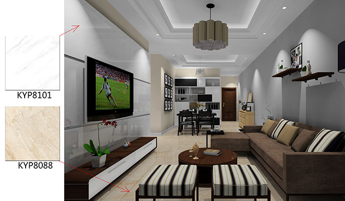 佛山美的花湾城青青草色情网站案例客厅效果图