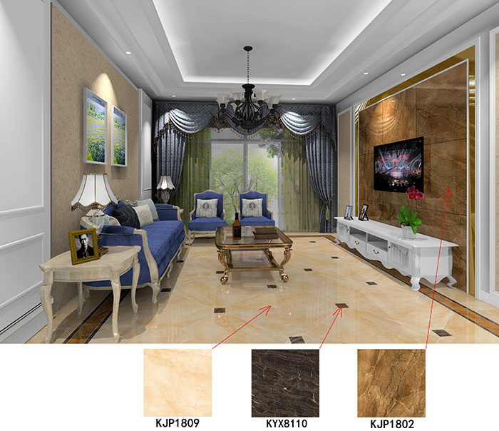 大沥碧桂园·华府青青草色情网站案例客厅效果图